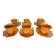 6 coffee cups + saucers