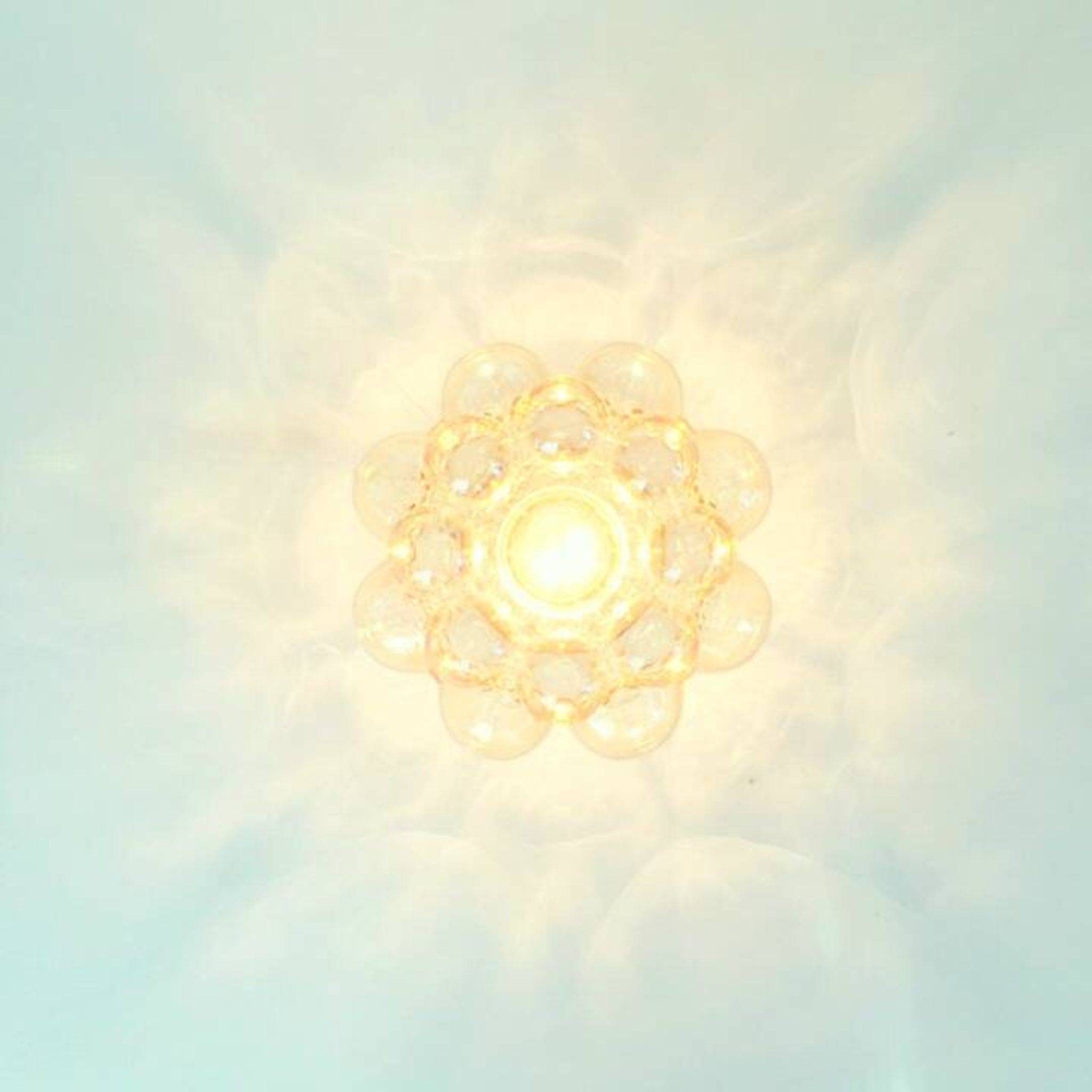 1 of 3 Mid-Century Bubble Glass Ceiling Lights by H.Tynell for Limburg, 70s