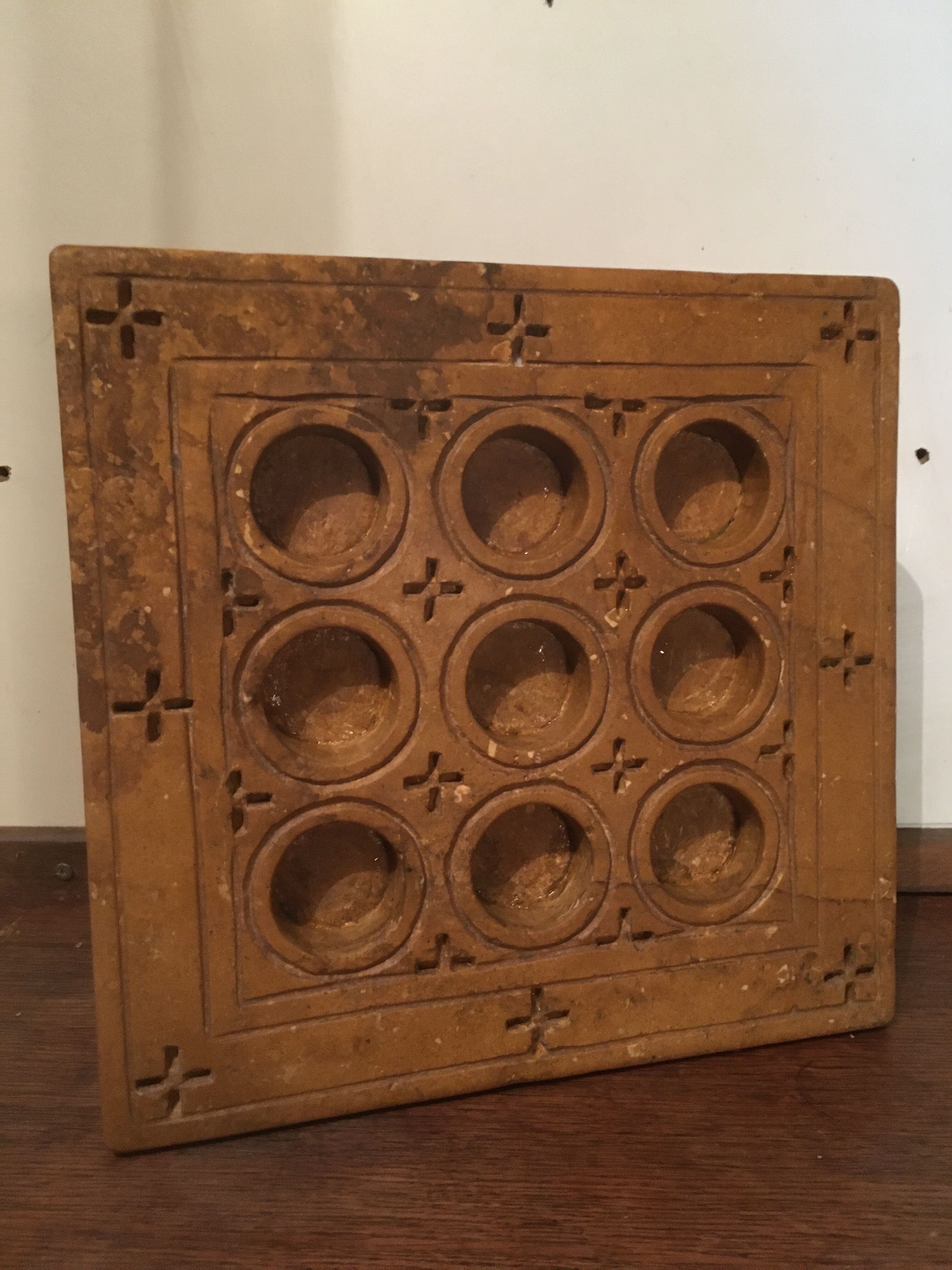 Carved candle holder "Pierre de Jaisalmer"