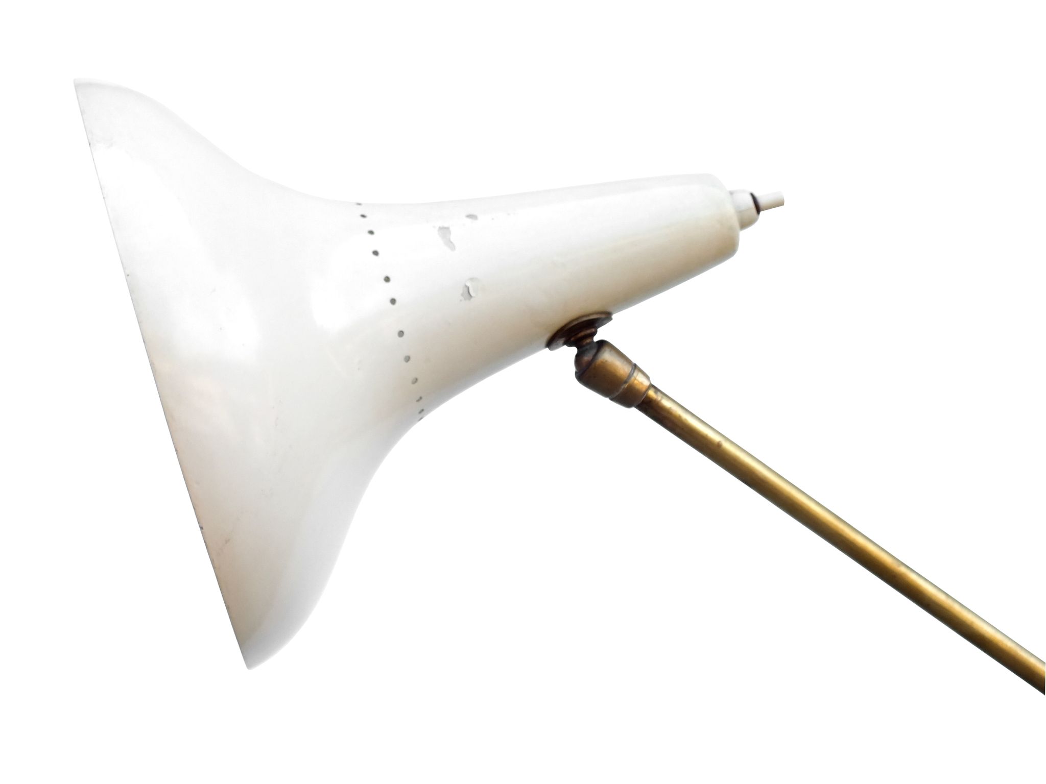 Stilnovo design floor lamp three arms years 50 in alluminium marble, rarest