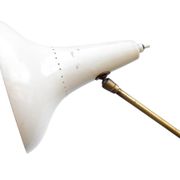 Stilnovo design floor lamp three arms years 50 in alluminium marble, rarest