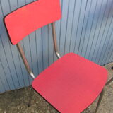 Set 4 chairs red formica
