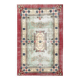 7x11 Rug For Living Room Red Green Bordered Vintage Area Rug, 215x335Cm