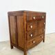 Small chest of drawers with 4 drawers — solid wood, Art Deco patterns, France 1950s