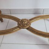 Console wood and gilded stuck with marble top