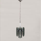 1970s Gorgeous Grey Smoked Chandelier by Veca in Murano Glass. Made in Italy