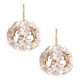 Set of 2 Murano Spherical Chandelier Full of White Flowers, 1980s