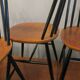 Vintage set of 4 ercol ebonized stick back chairs 1950s