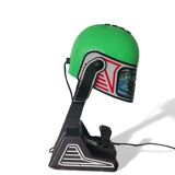 Pop Art green Rothmans Porsche Formula 1 Helmet table lamp by Fase 1970s
