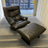Ligne roset - armchair driver and sound ottoman 70's