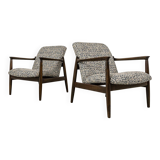 Pair of vintage armchairs GFM-64 by Edmund Homa, GFM, Poland, 1960s