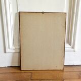 Cadre planche botanique vintage fleurs bleues