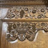 19th-century Norman wedding armoire in blonde oak.