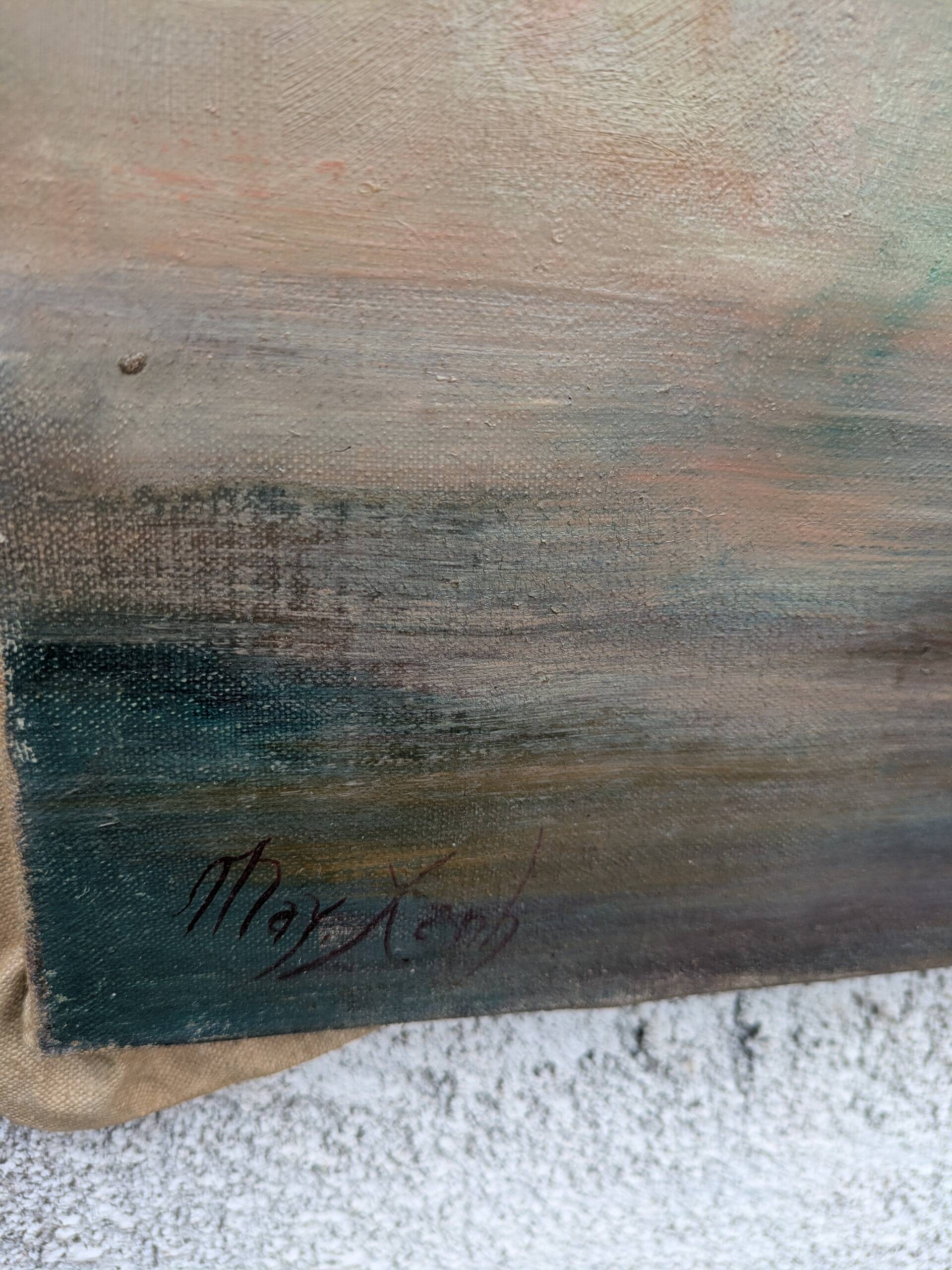 Old painting, bouquet of flowers