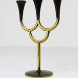Brass chandelier by Richard Rohac, mid-century candle holder, Vienna, Austria, 1950s.