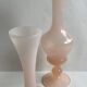 Paire de vases en opaline rose