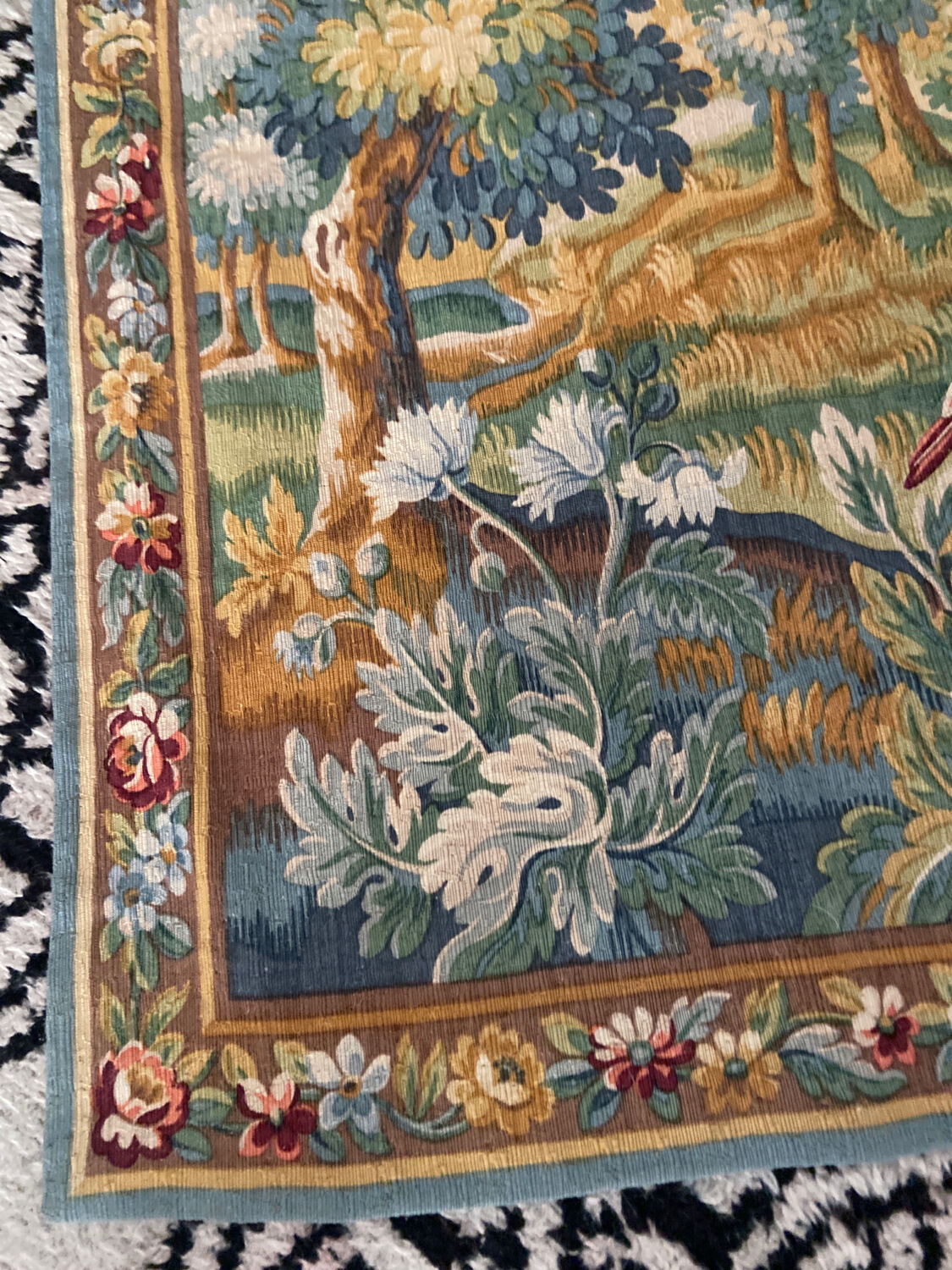 Verdure Chantilly Aubusson tapestry by the Robert Four Manufacture