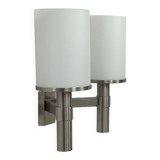 Perzel double wall light model 1141, metal and opaline, France, 1960.