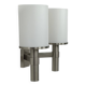 Perzel double wall light model 1141, metal and opaline, France, 1960.