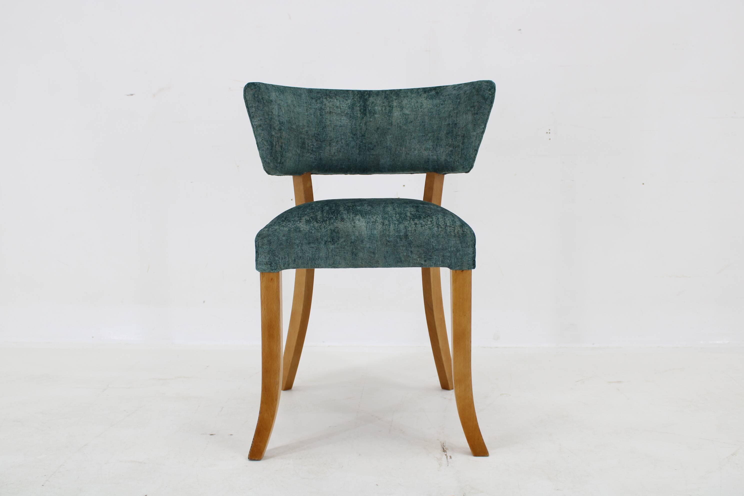 1950s Side Chair in Velvet , Italy