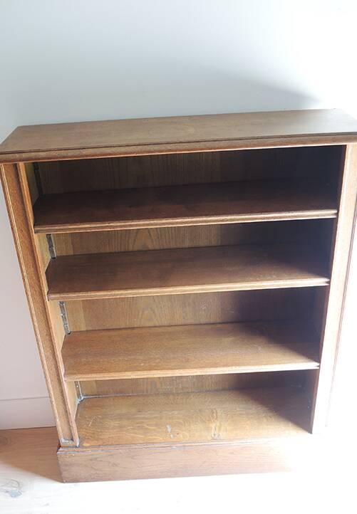 Old small solid oak library