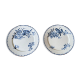 Flat plates Sarreguemines Iron Earth model Blue favorite