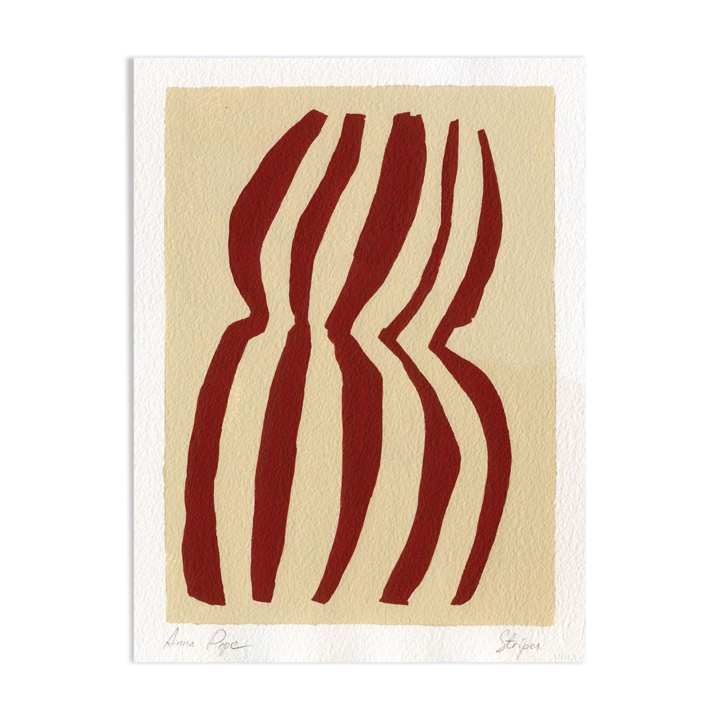 Original gouache painting "Stripes"