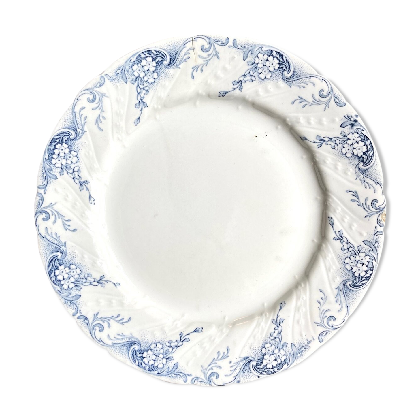 Assiette plate Luneville en terre de fer service "Henriette"