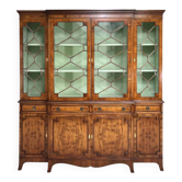 Bibliothèque / Vitrine en loupe de bois
