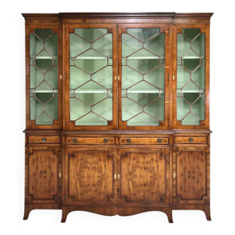 Bibliothèque / Vitrine en loupe de bois