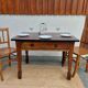 brutalist wooden table