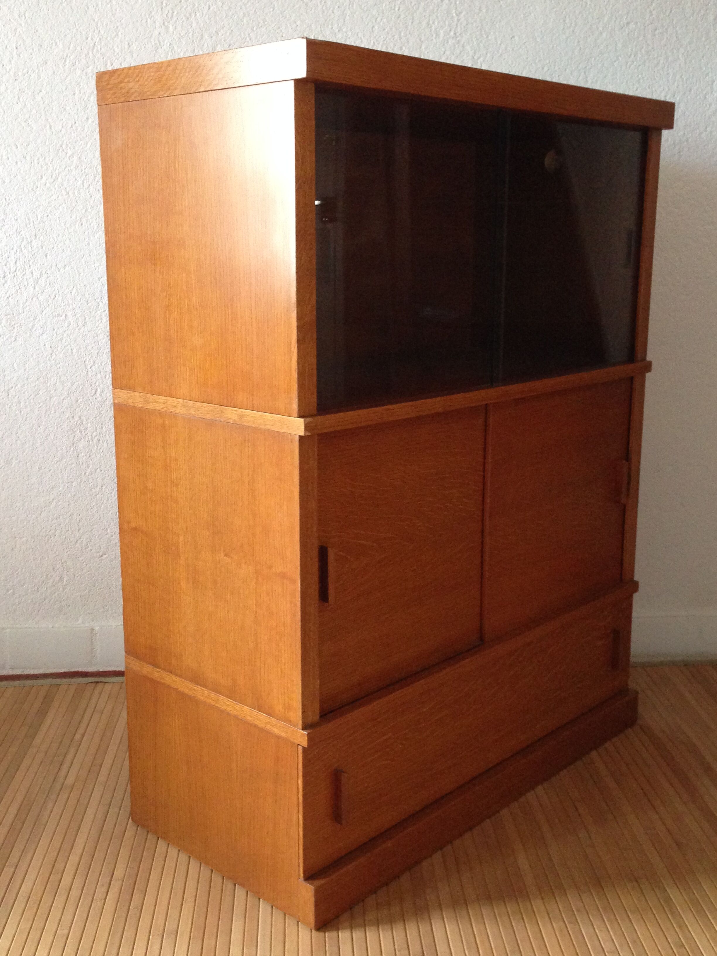 Meuble portes coulissantes vintage 60's