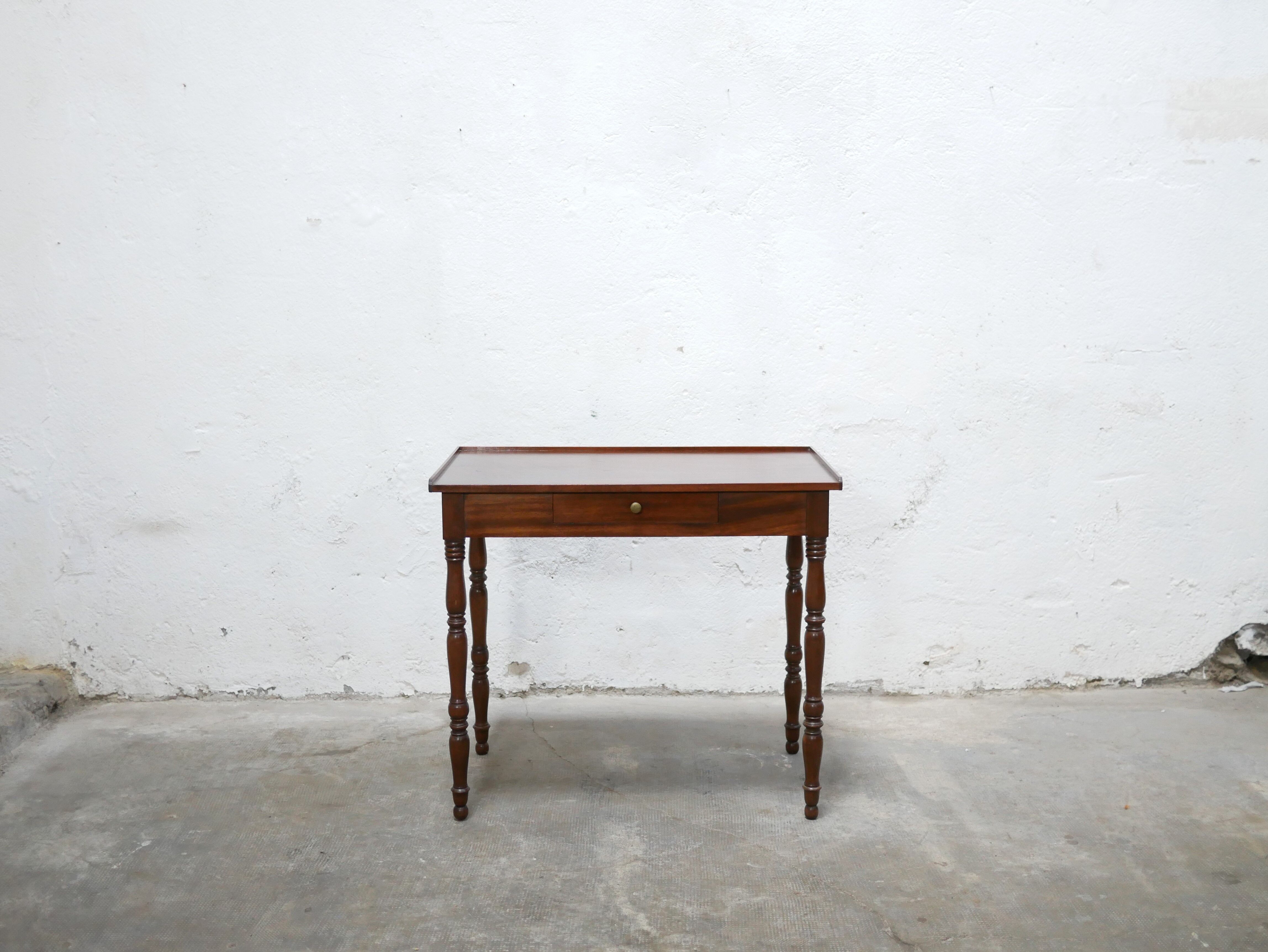 Vintage wooden desk side table