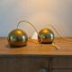 Set of 2 vintage Danish brass design pendant - Louis Poulsen Topan style
