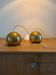 Set of 2 vintage Danish brass design pendant - Louis Poulsen Topan style