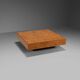 Large burl wood coffee table from the 1970s in the style of Willy Rizzo and Milo Baughman.