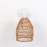 White Rattan Wall Sconce Lamp