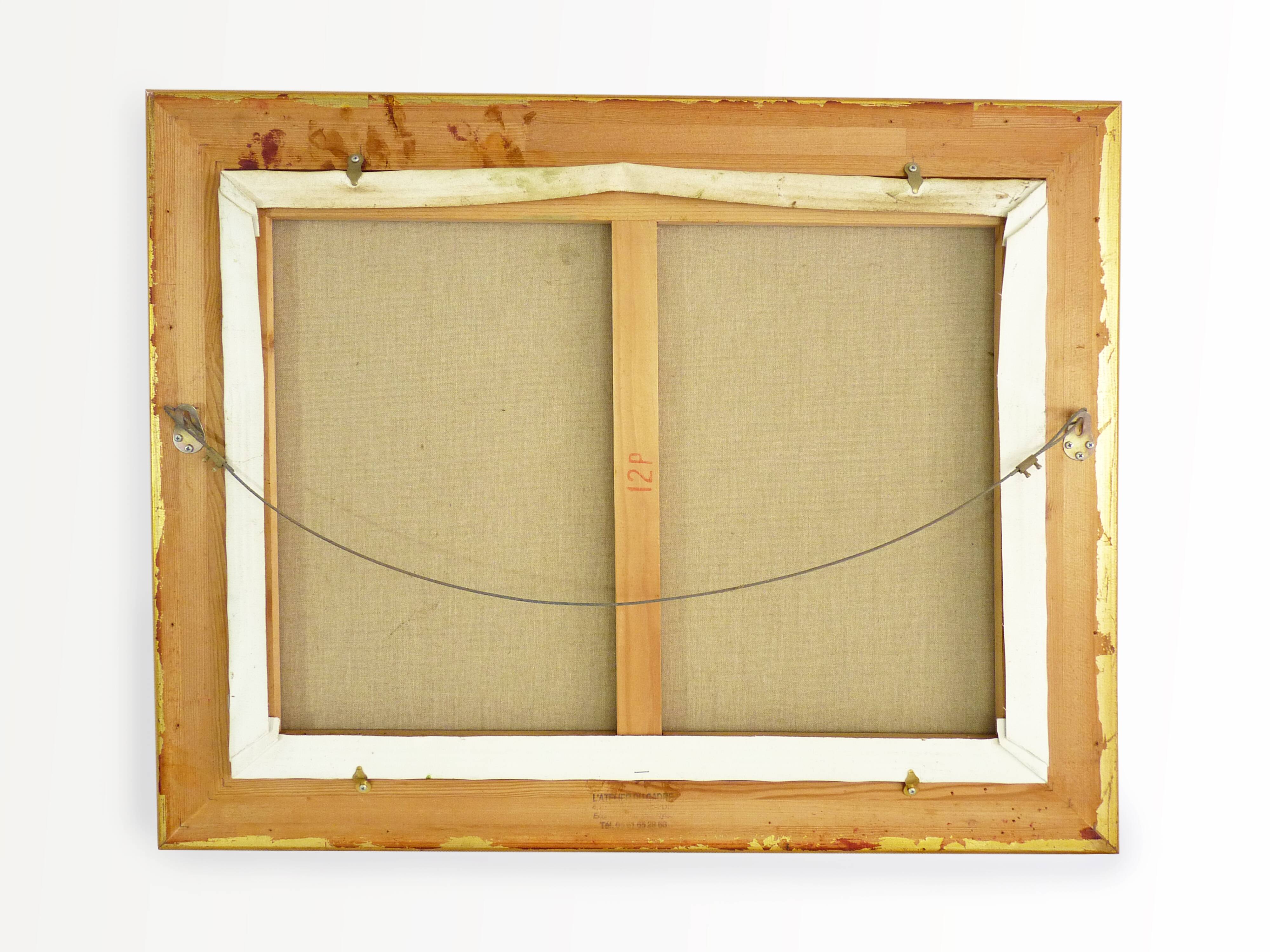 Great oil on canvas by Jeanne Piquemal. Ariegean painter. Year 50 70