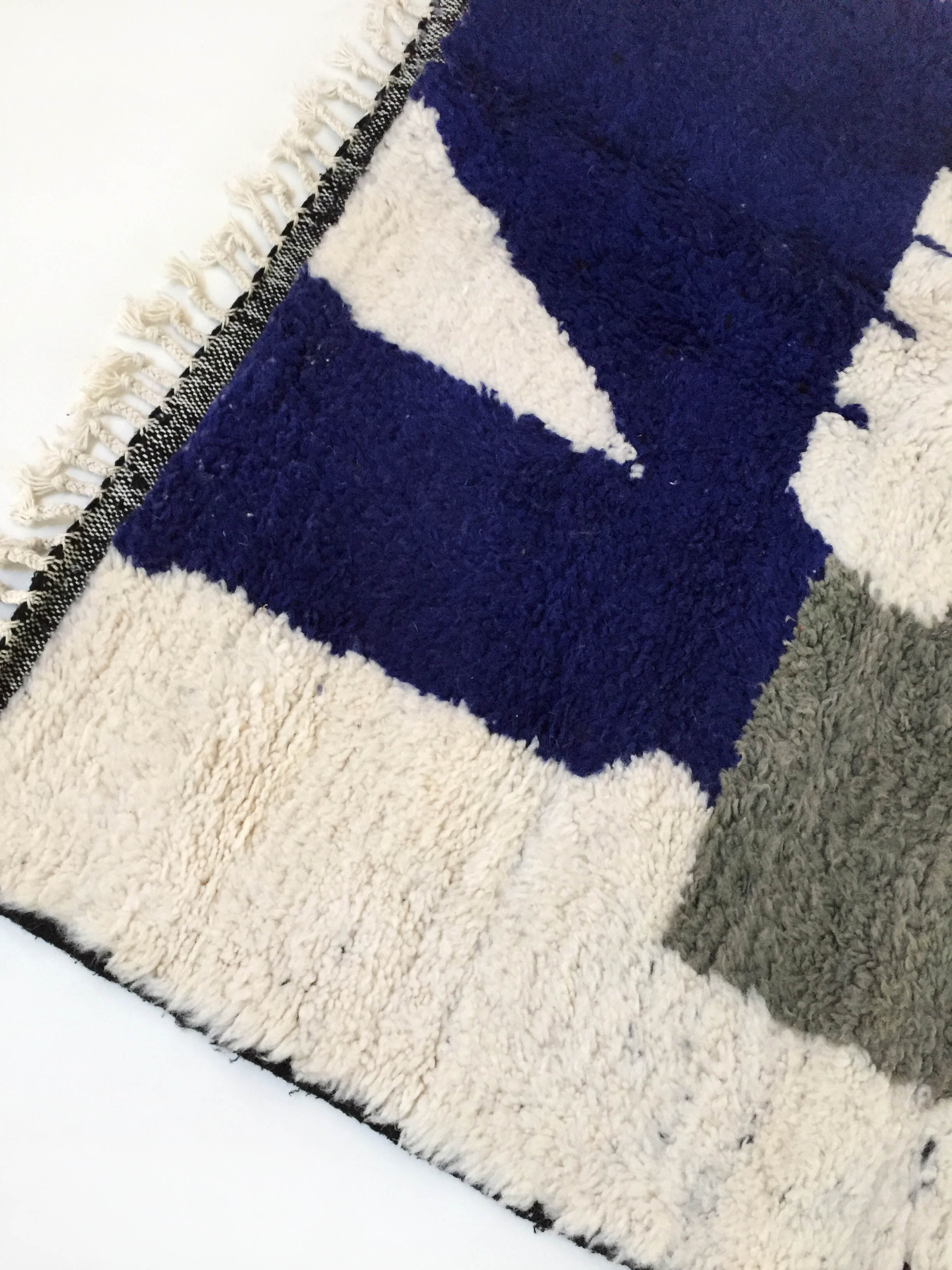 Moroccan Berber carpet Beni Ouarain ecru with colorful patterns 264x164cm