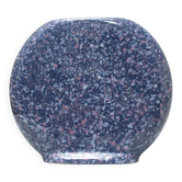 Blue speckled pink disc vase from the 1980s.
