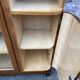 Showcase art-deco library mid-century vintage 1950 walnut ronce