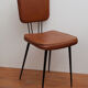 Vintage chair 1960 skai brown feet black iron