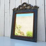 Louis XV style mirror wood and pediment