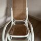 Curved white wooden rocking chair, 1970s
