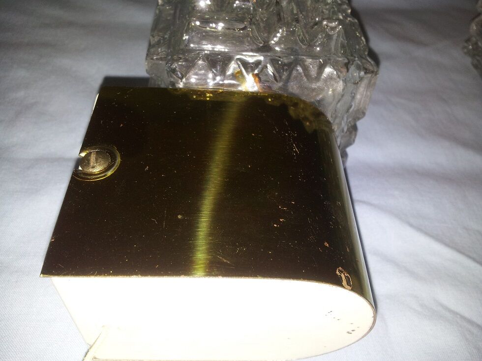 Pair of moulded glass sconces