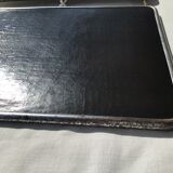 Triplet resaleable triple barber mirror back black varnish 69x27