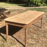 Farmhouse table made of natural wood