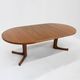 Vintage Danish round extendable dining table teak 1960s