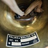 Palme & Walter chandelier, crystal and brass pendants, 1970s