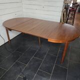 Scandinavian round teak table from the 60s